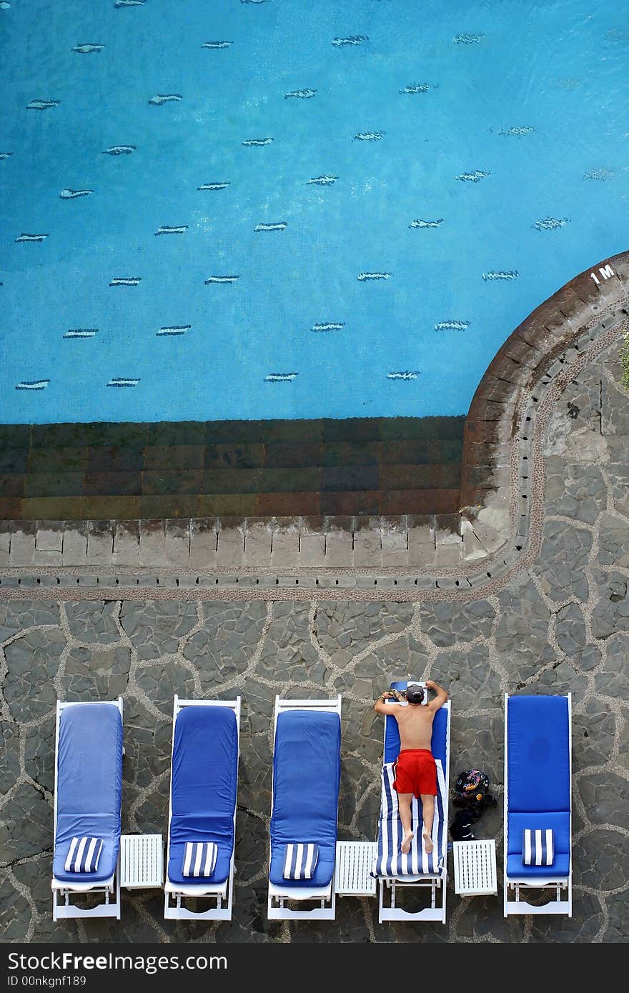 Relax at the pool and get sunning