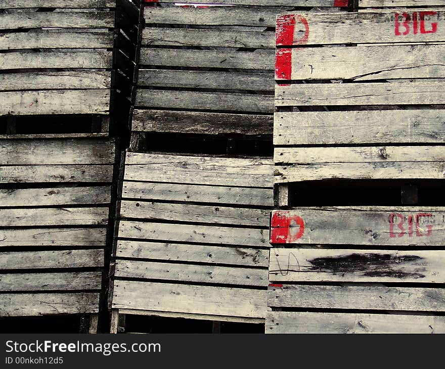 Crates used during onion farming in Leamington, Ontario. Crates used during onion farming in Leamington, Ontario