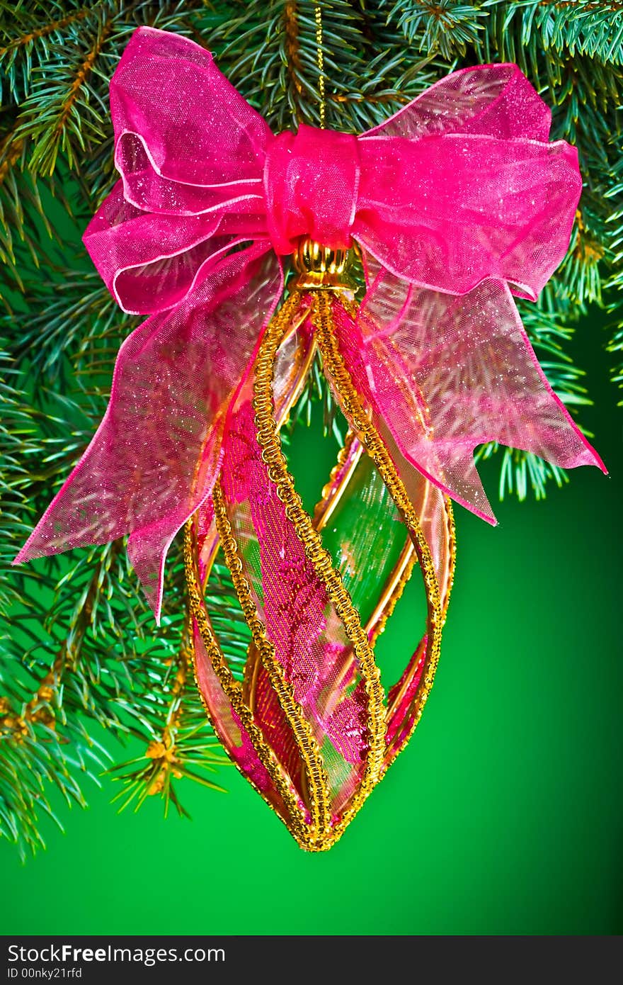 Close up view of the color christmas decoration