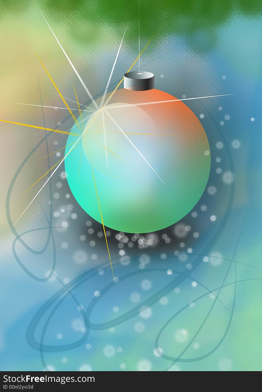 Soft sparkling christmas tree bubble, background. Soft sparkling christmas tree bubble, background