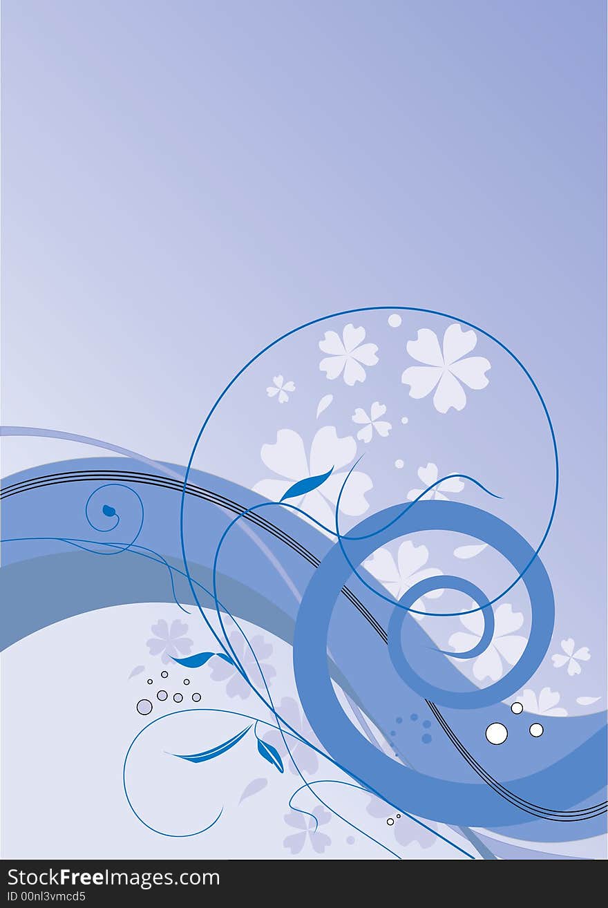 Blue Floral Background