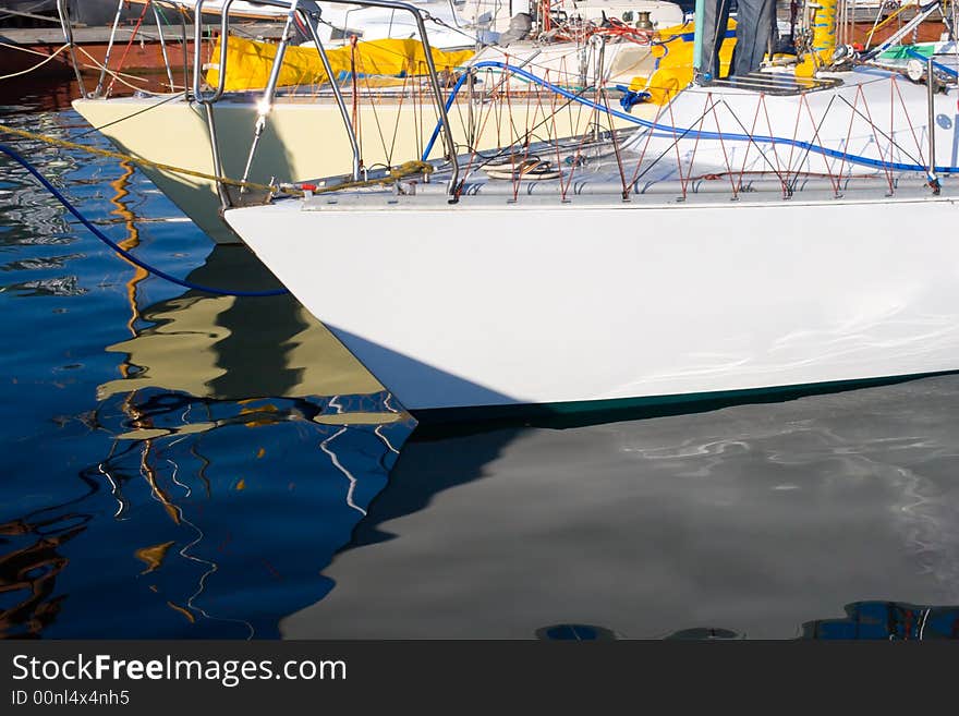 Yachts in marina