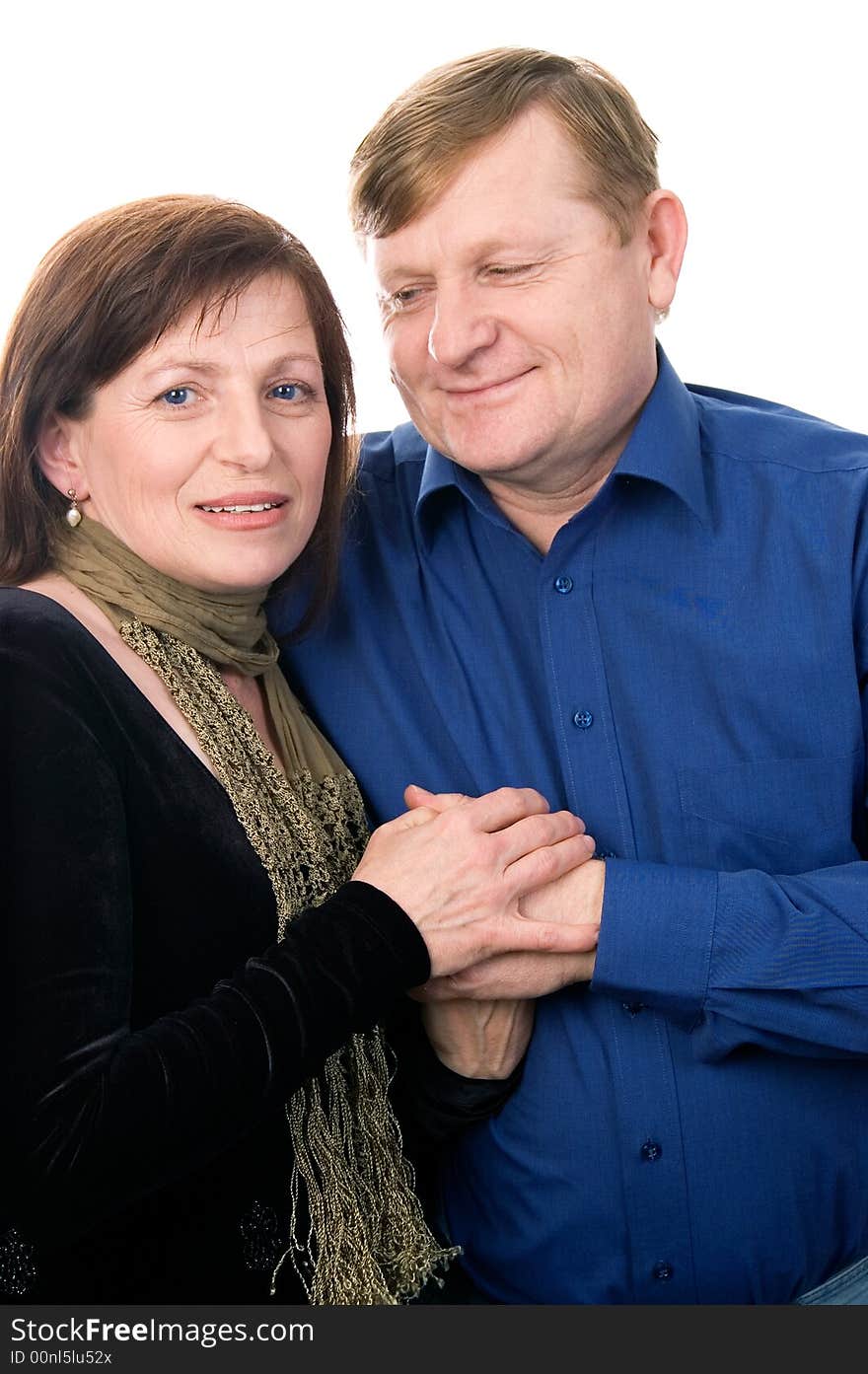 Couple of the mature adult on a white background. Couple of the mature adult on a white background.