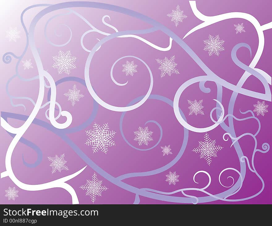 Vector winter pattern blue colour on purple background. Vector winter pattern blue colour on purple background