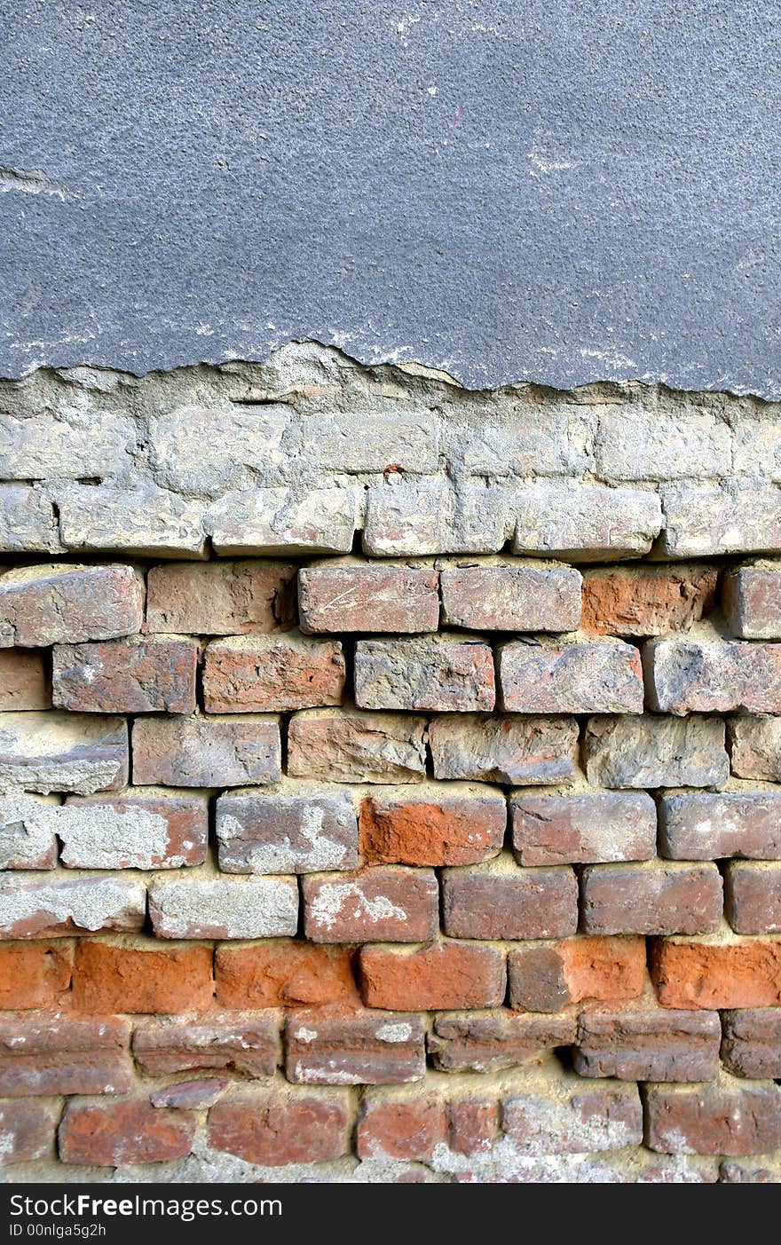 A view of an old brick wall