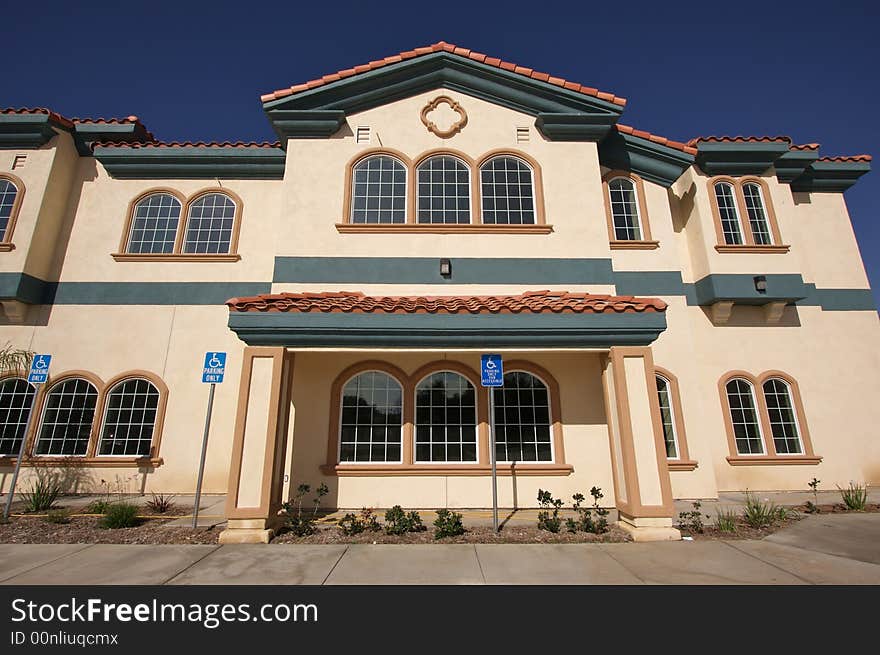 Abstract of New Architectural Details with Spanish Tile and Stucco. Abstract of New Architectural Details with Spanish Tile and Stucco.