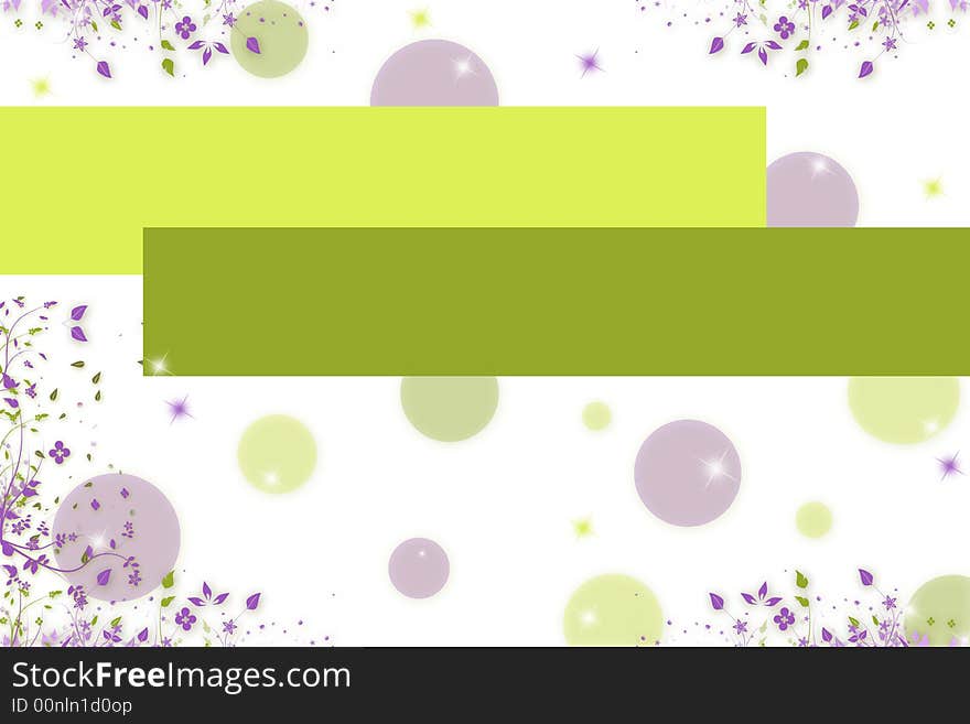 Spring related floral illustration, background colorful on white. Spring related floral illustration, background colorful on white