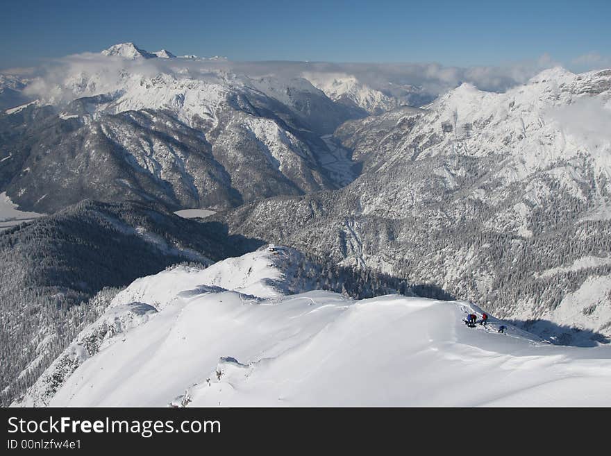 Winter mountain view