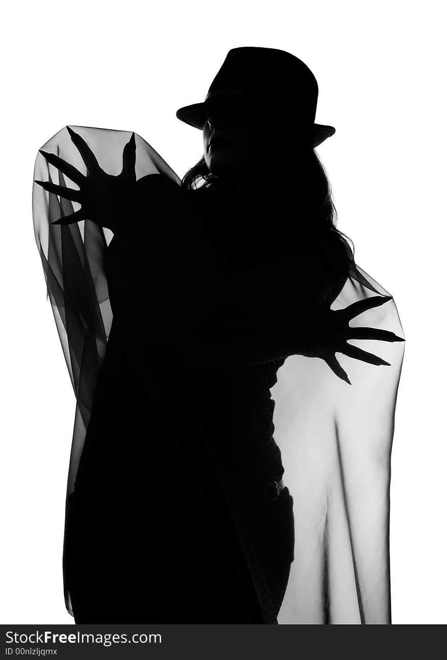 Silhouette of the woman