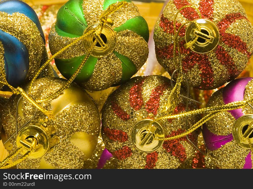 A christmas ornament - seasonal decoration - close up. A christmas ornament - seasonal decoration - close up