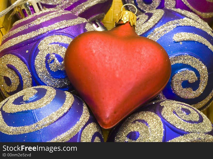 A christmas ornament - seasonal decoration - close up. A christmas ornament - seasonal decoration - close up