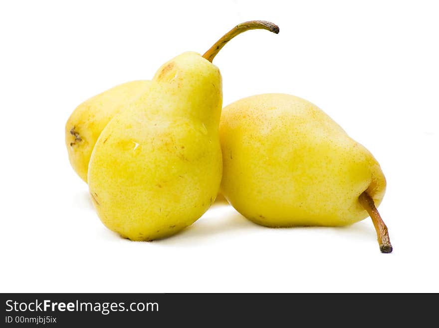 Fresh yellow pears