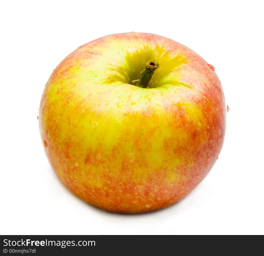 Close-up of fresh orange apple. Close-up of fresh orange apple