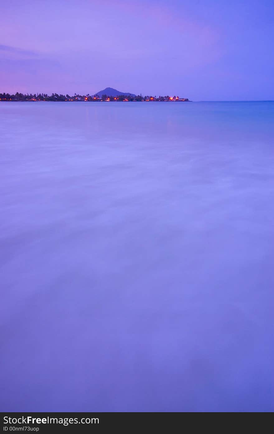 Evening Wave in the Ocean Against Sunset Skies