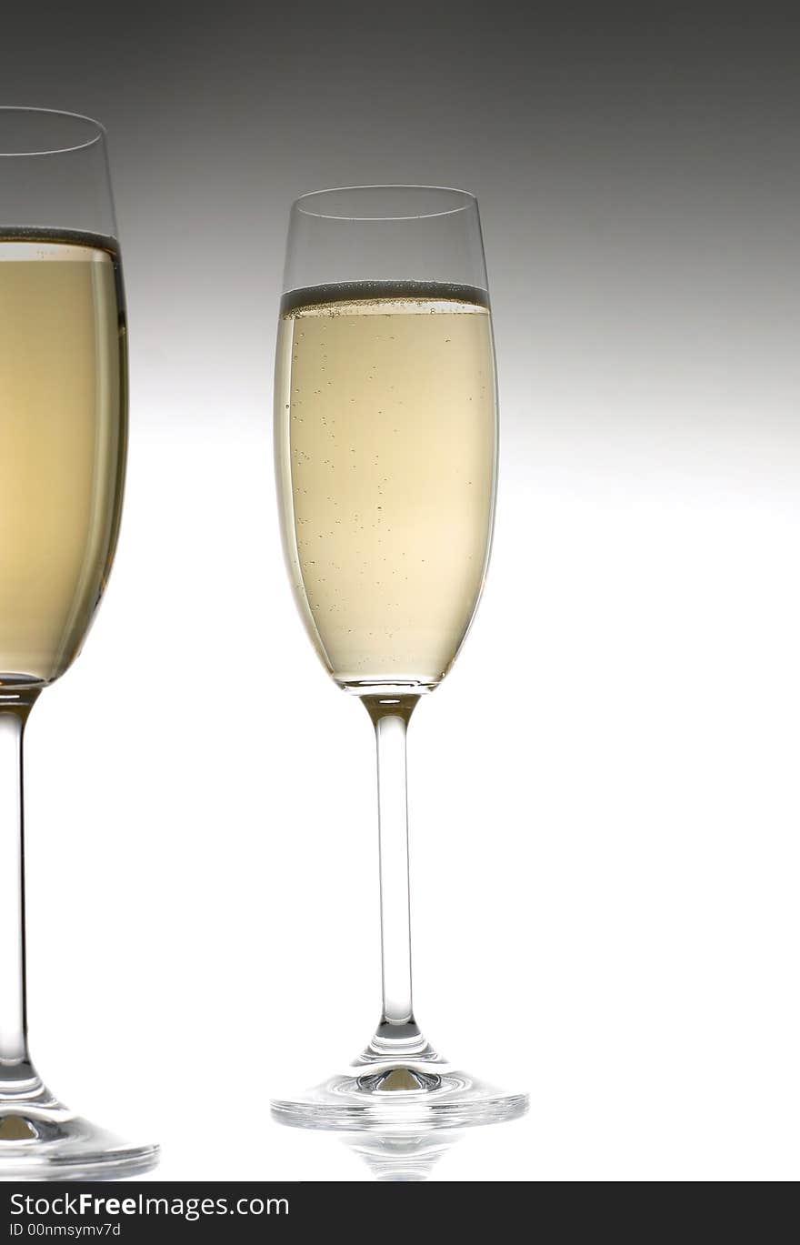 Elegant champagne glass - celebration, toast