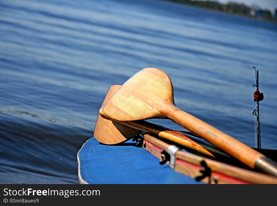 Blue canoe