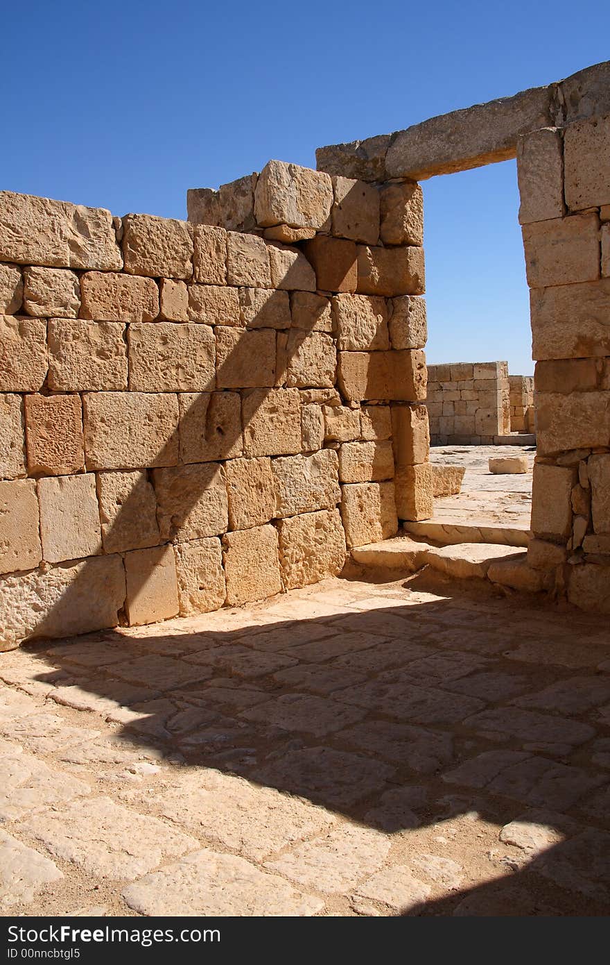 Reconstructed byzantine house in Avdat, Israel. Reconstructed byzantine house in Avdat, Israel