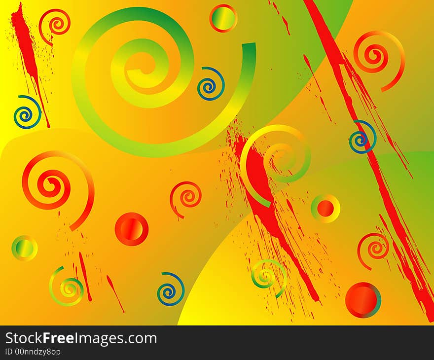 Set of elements on a gradient background. Set of elements on a gradient background