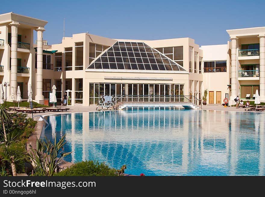 Wide pool near the hotel