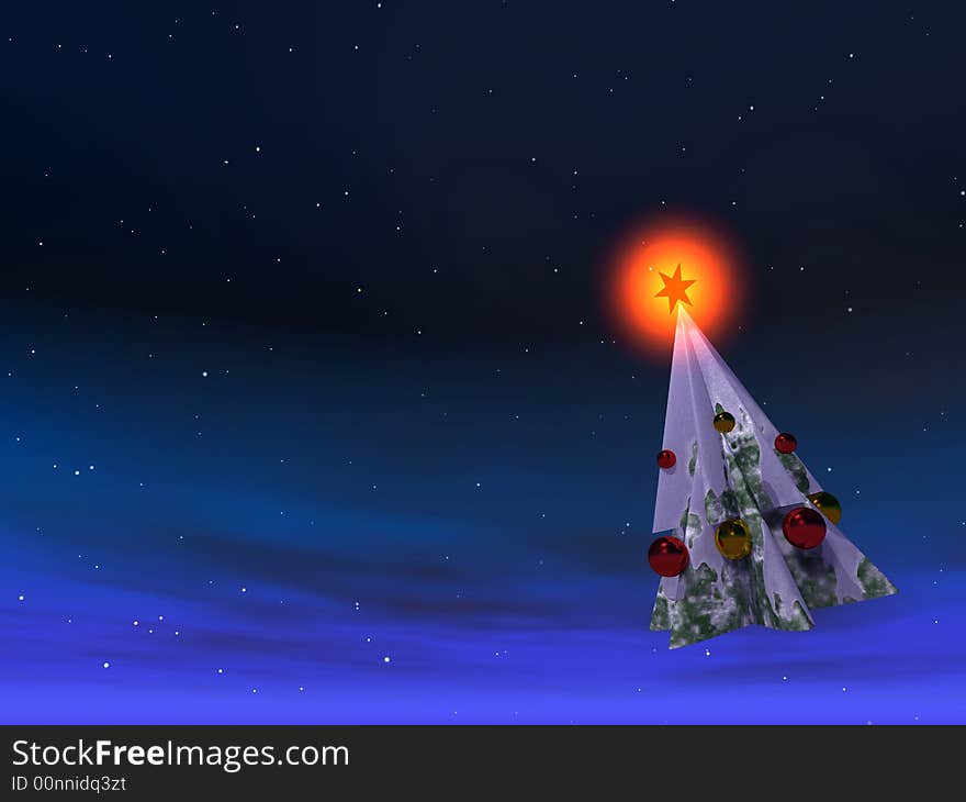 Christmas tree rendered for 3D program, high resolution. Christmas tree rendered for 3D program, high resolution.