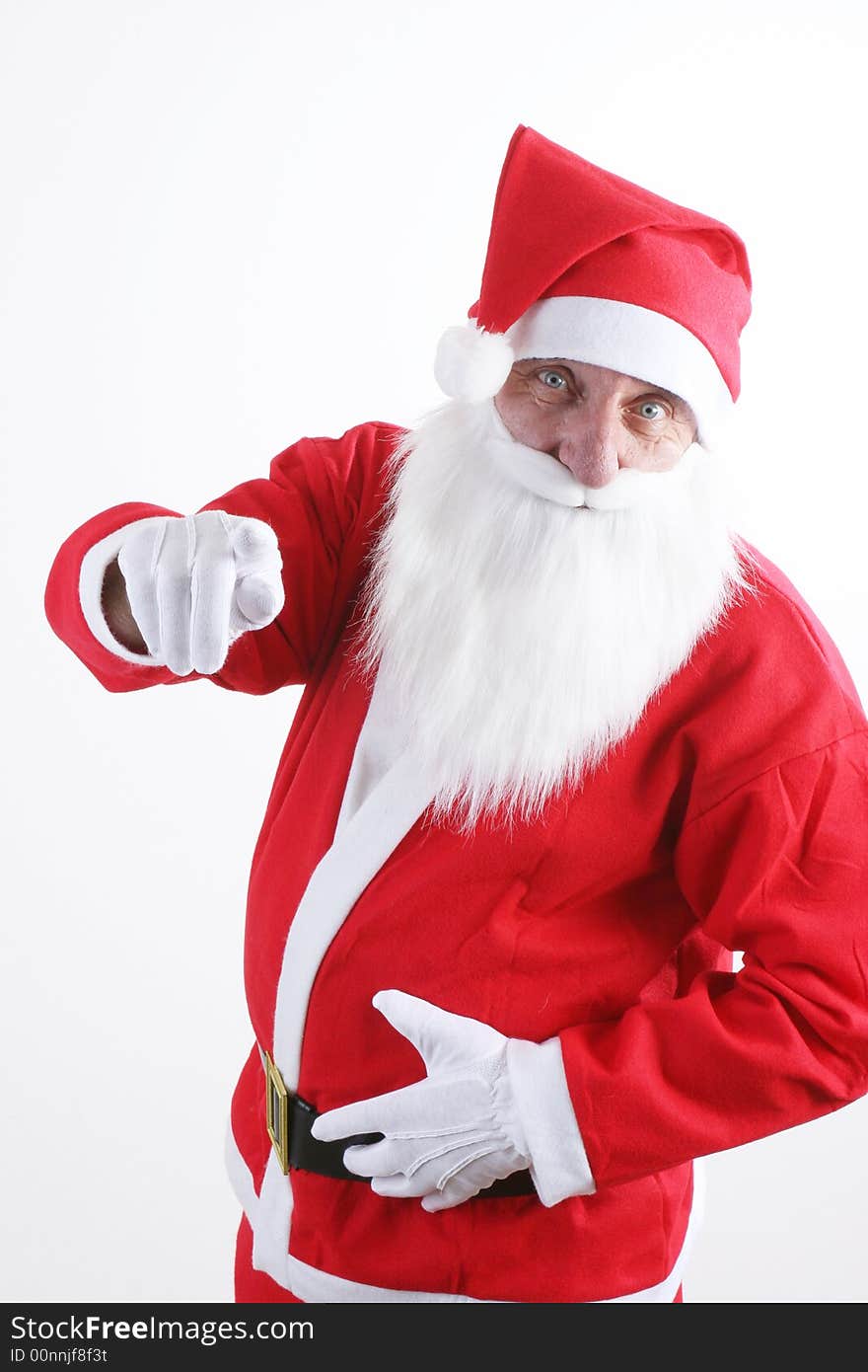 Isolated santa on white background