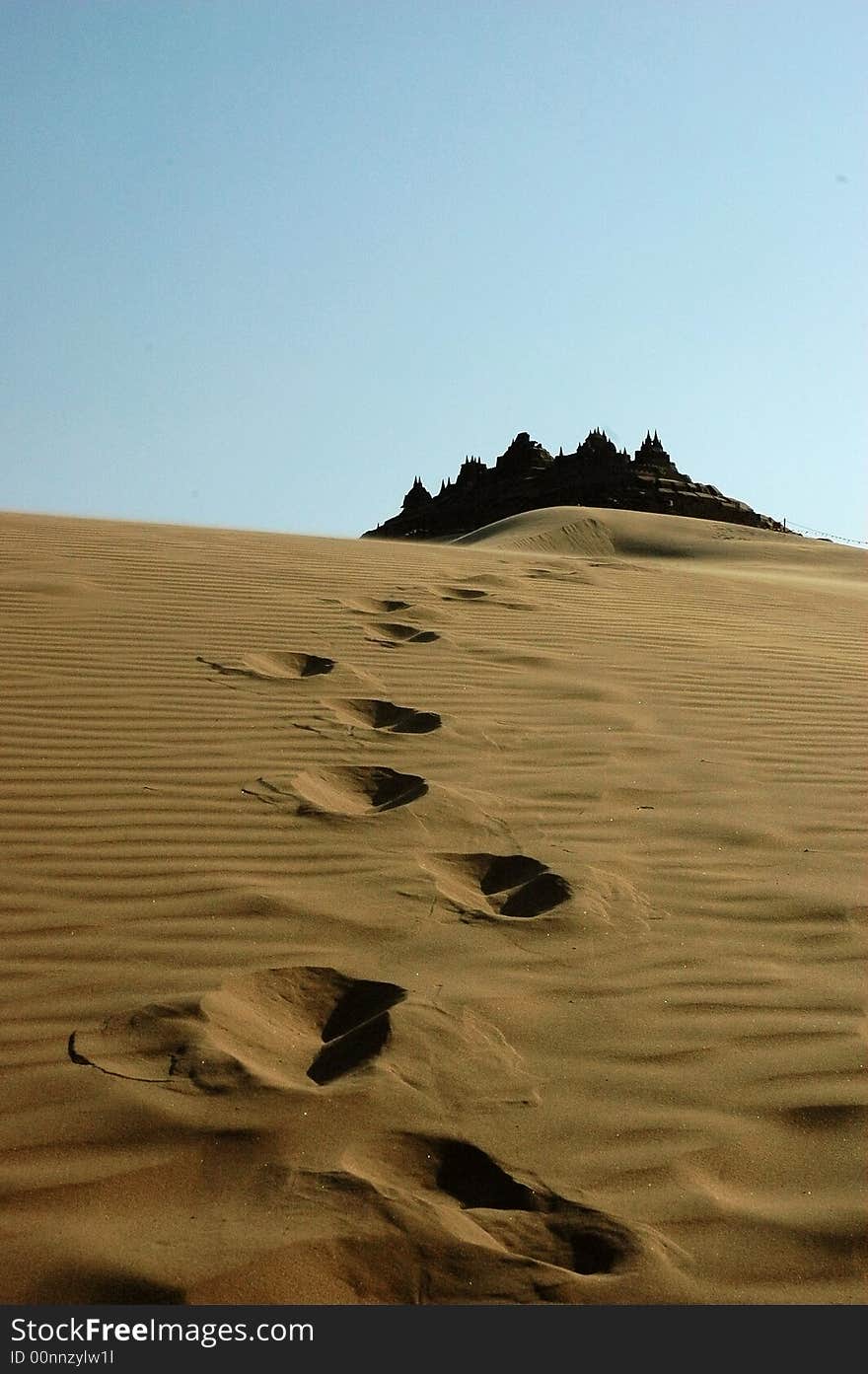 A old castle on the desert.