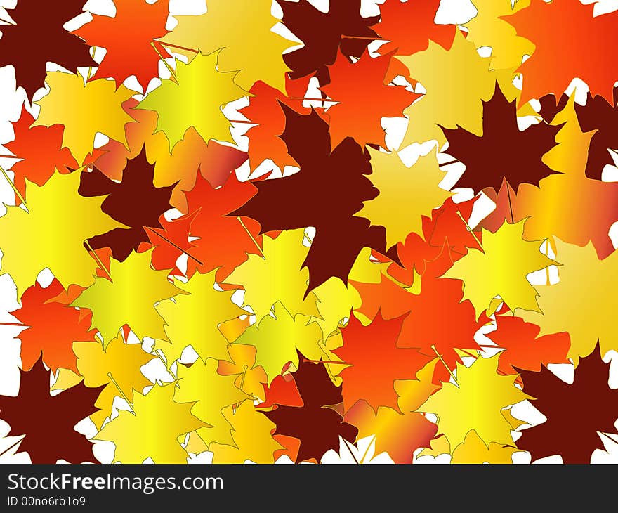 Heap of autumn maple leaves. Heap of autumn maple leaves