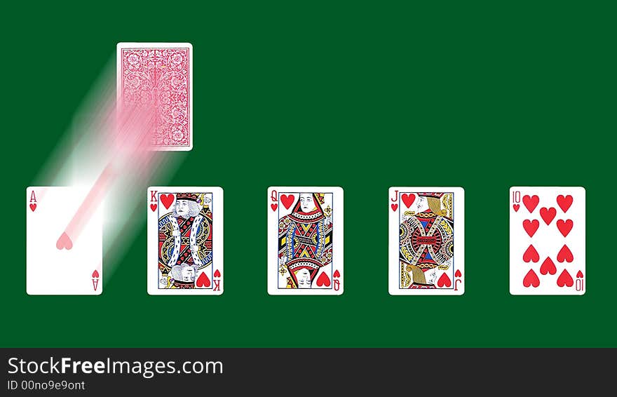 Playing cards with movement blur. Playing cards with movement blur