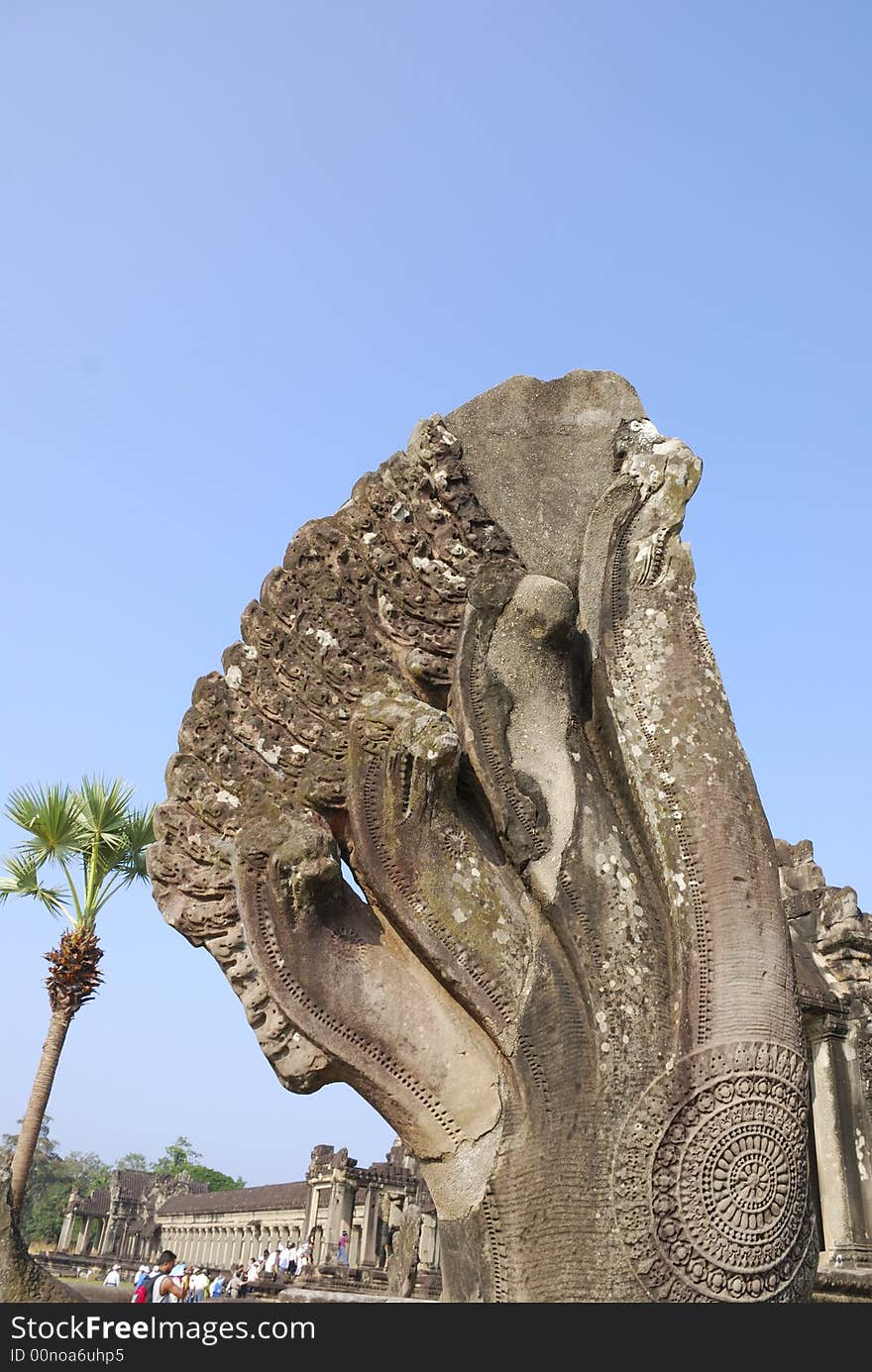 Naga sculpture at Angkor Wat