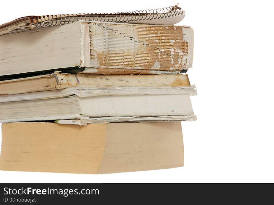 An image of stacks of old books