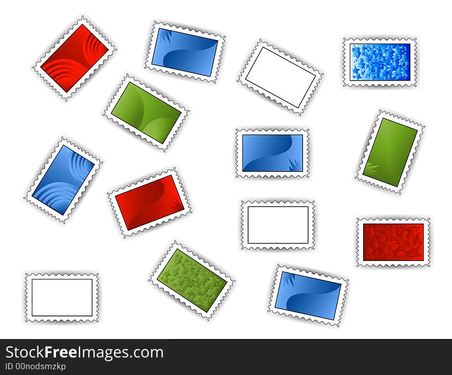 Vector image of mail stamp