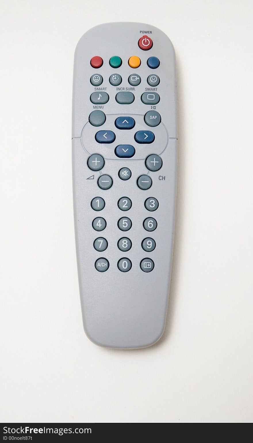 Remote control isolated on white background.