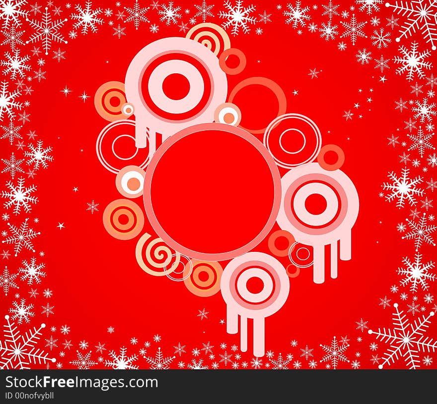 Abstract background with snowflakes