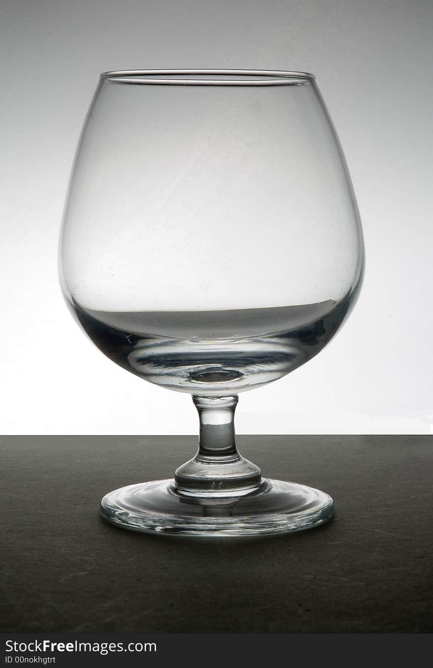 Glass on the white background