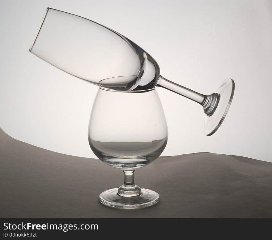 Glass On The White Background