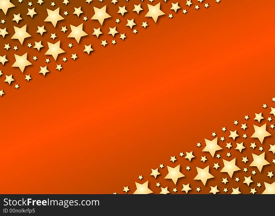 Diagonal golden stars on a red gradient background. Diagonal golden stars on a red gradient background