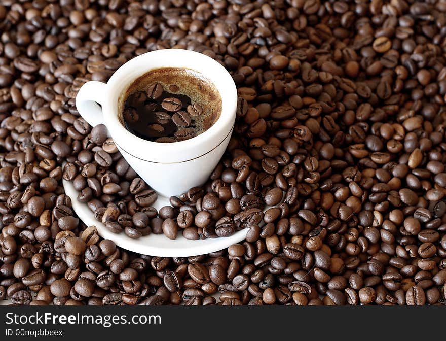 Cup with coffee