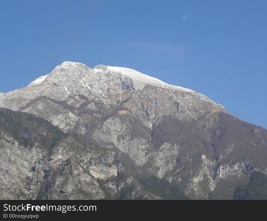 Mountain Covered In Snow