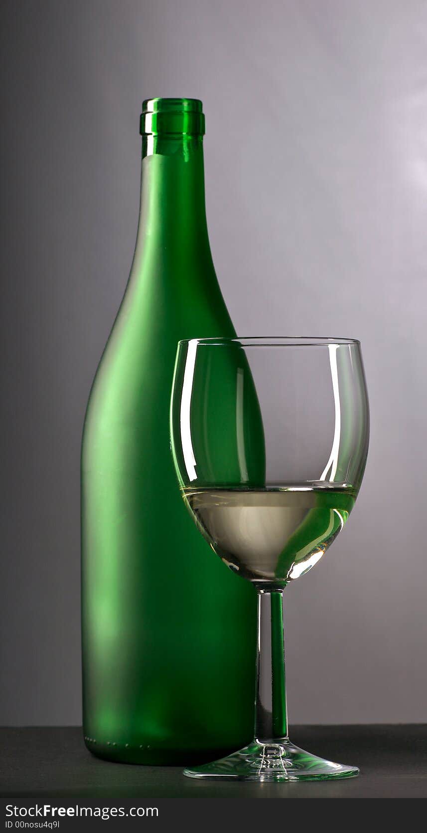 Wine Bottle And Glass