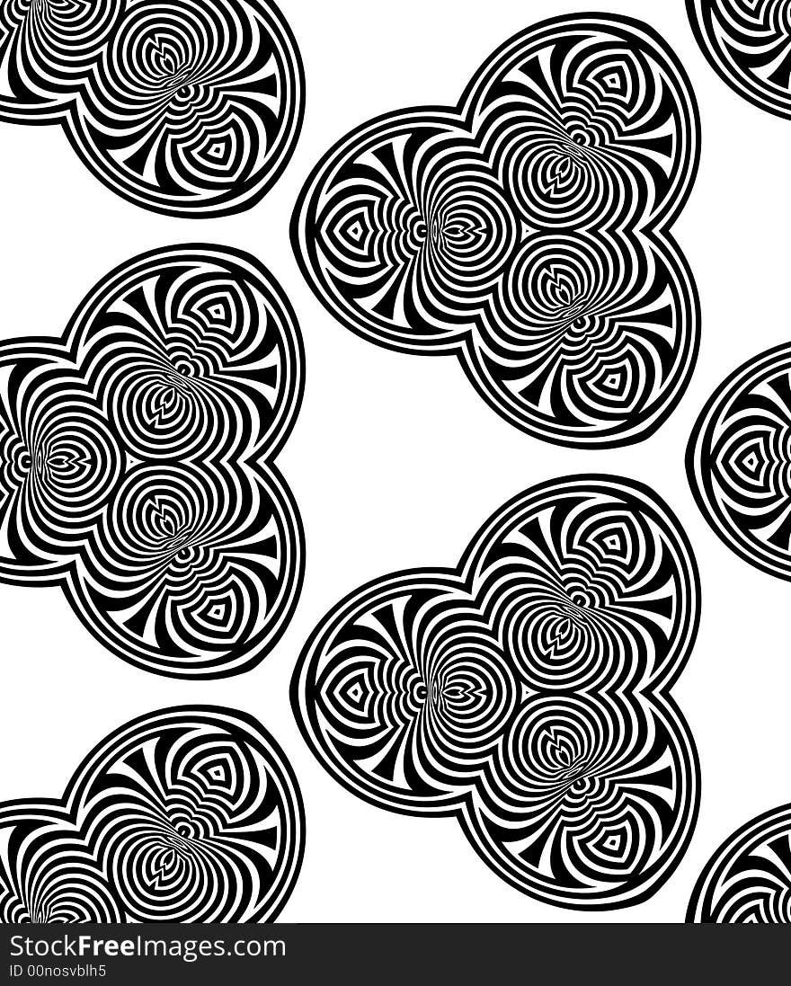 Abstract seamless black-and-white pattern - graphic illustration. Abstract seamless black-and-white pattern - graphic illustration