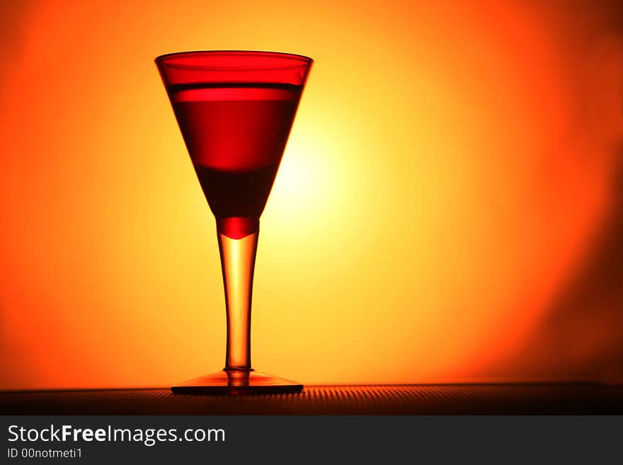 A nice colored wine glass