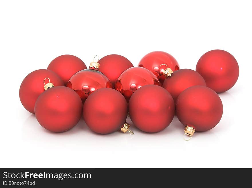 Red christmas balls