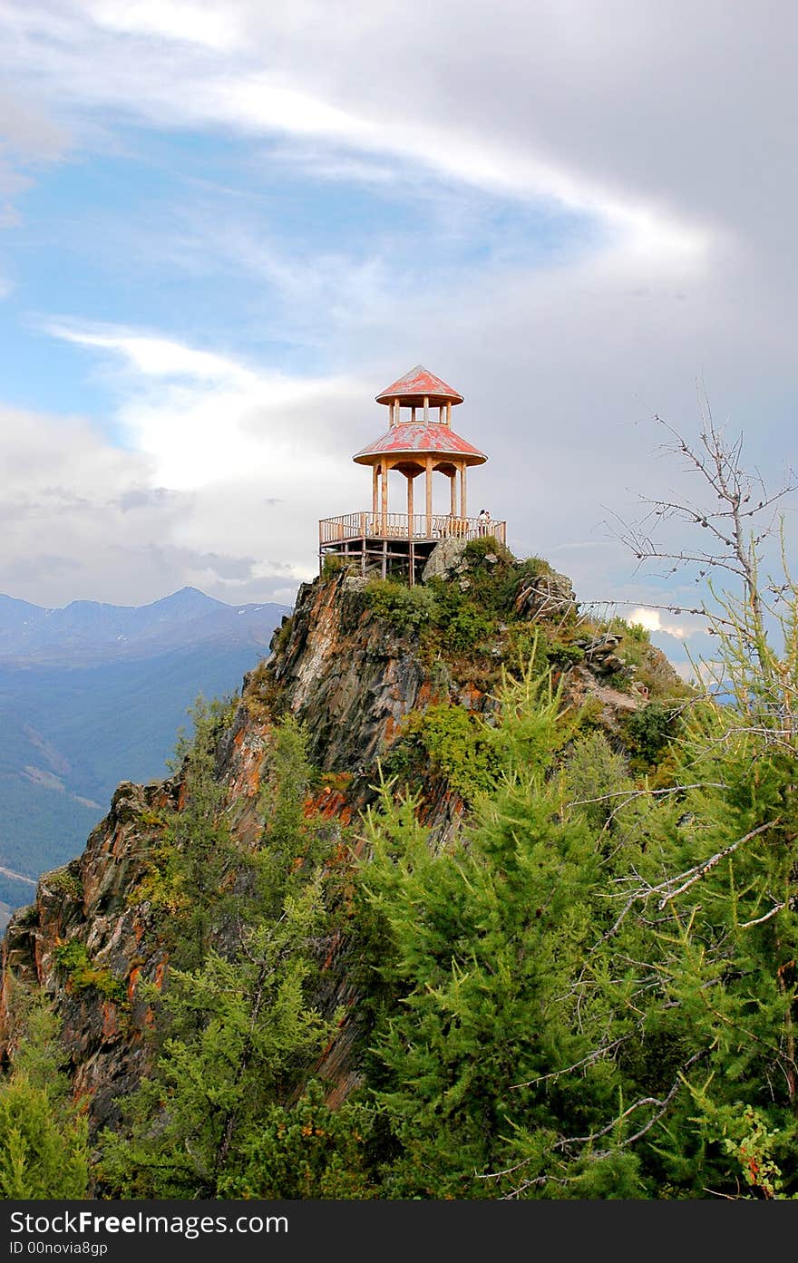 Watch tower  at top of the hill.Xingjiang province,China.