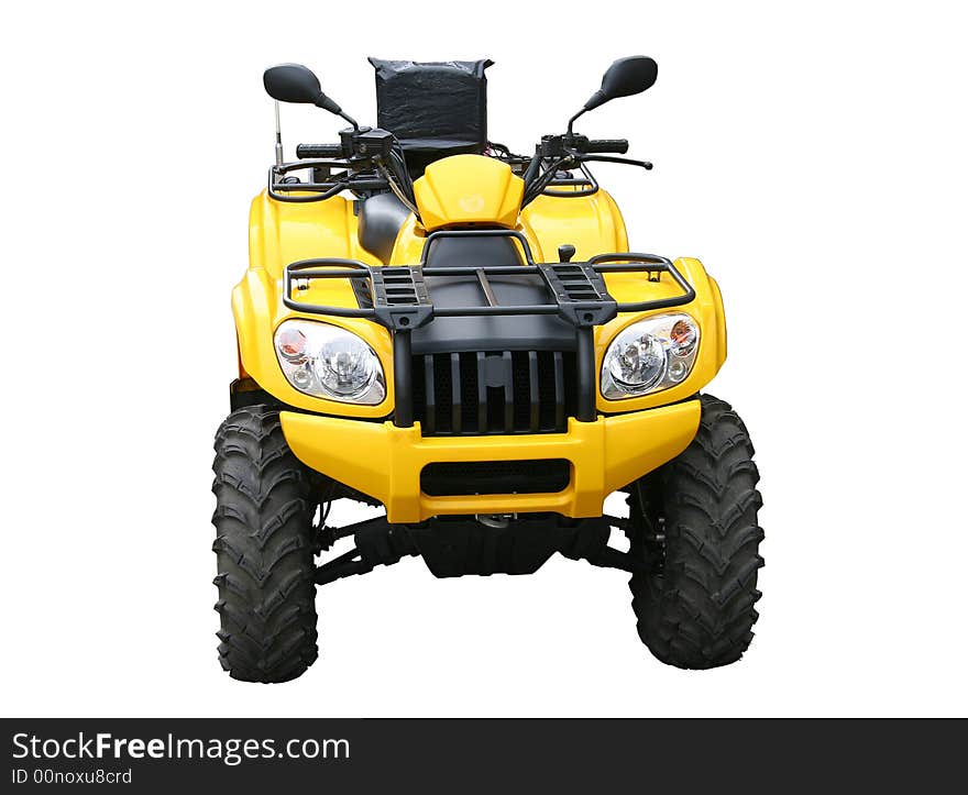 New yellow off-road car on a white background. New yellow off-road car on a white background.