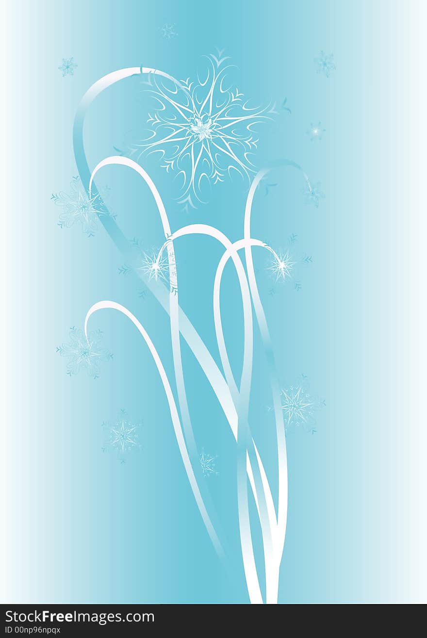 Vector background with snowflakes