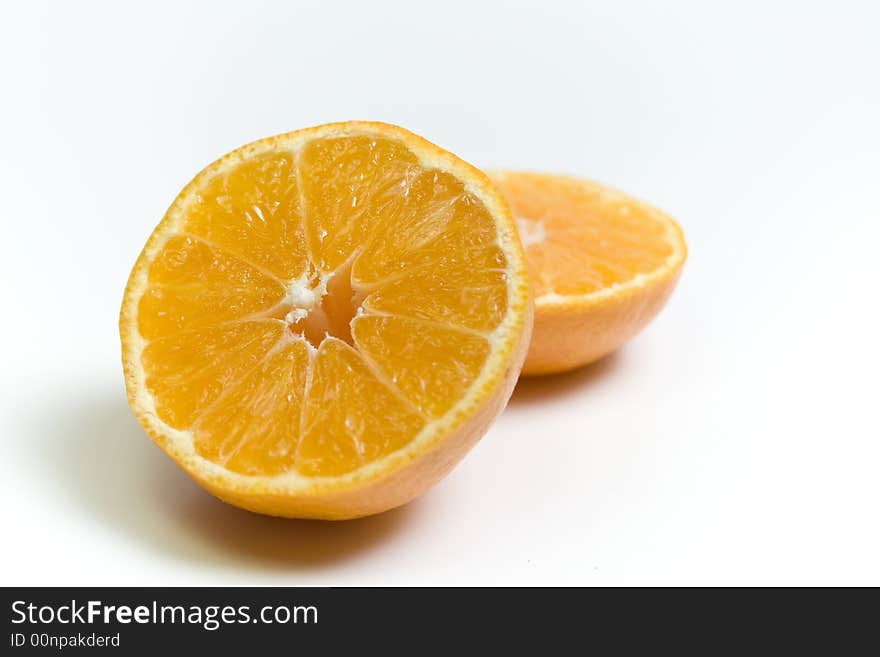 Sweet orange on white background