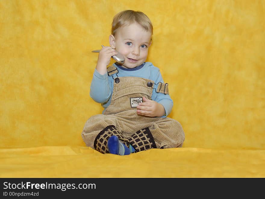 Boy with mobile