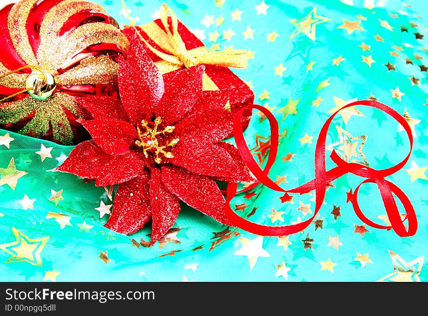 Close up image of christmas decors