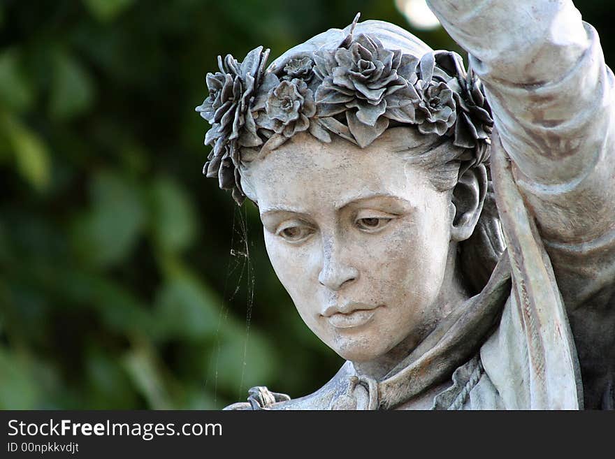 Close up detail of a statue in Banbury, Oxfordshire, England. Close up detail of a statue in Banbury, Oxfordshire, England