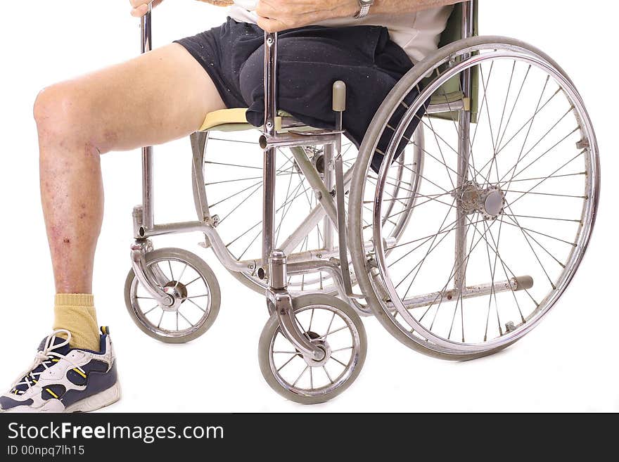 Shot of an eldery man in wheelchair